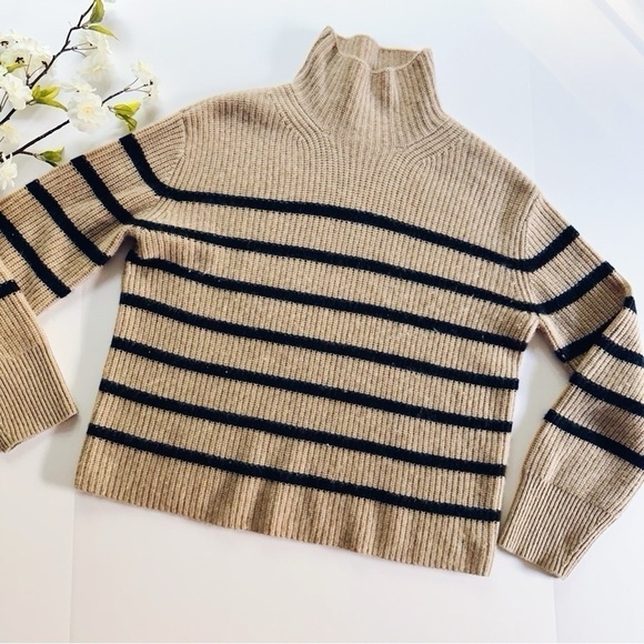 Nordstrom Stripe Cashmere Mock Neck Sweater - Picture 6 of 10